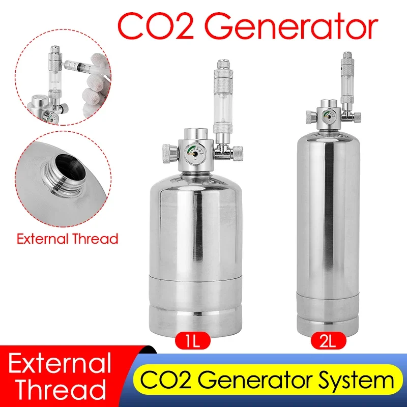 Aquarium Plant No Co2 - 1L/2L Acquario Generatore di CO2 Sistema