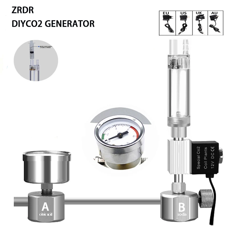 Aquarium Plant No Co2 - Kit Generatore di CO2 Fai-da-Te per